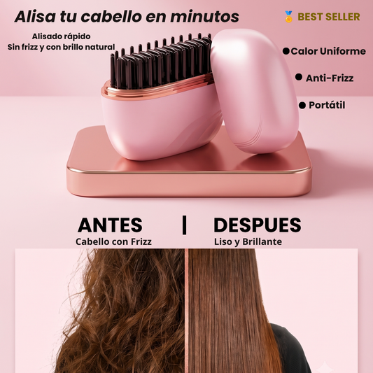LumiSilk™| Cepillo Alisador Portátil Recargable
